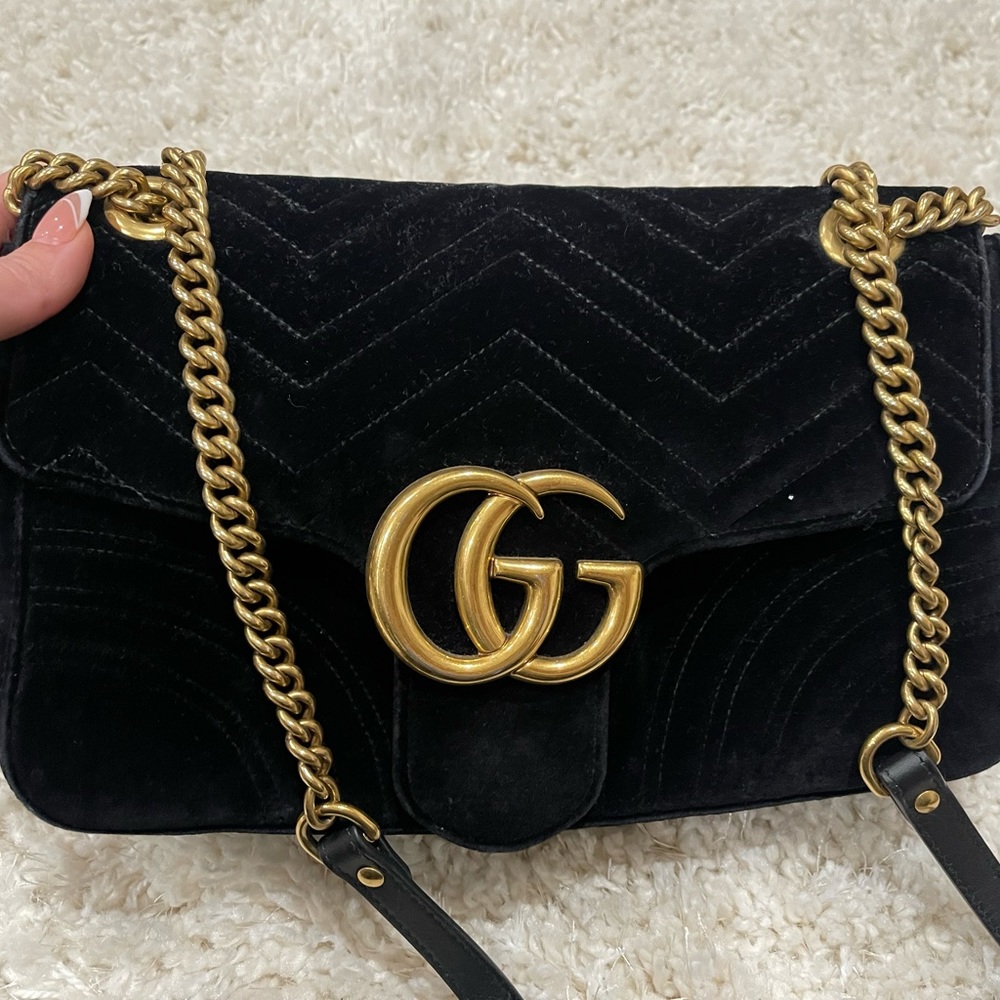 Gucci medium bag velvet black - Picture 6 of 6